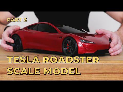 Spray Painting the TESLA ROADSTER Scale Model! Final Part