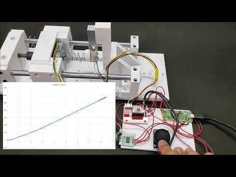 Spring testing machine. Spring diameter 14mm, Spring wire: 1mm, Active turns: 4