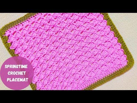 Springtime Crochet Placemat Easy Crochet Pattern and Tutorial