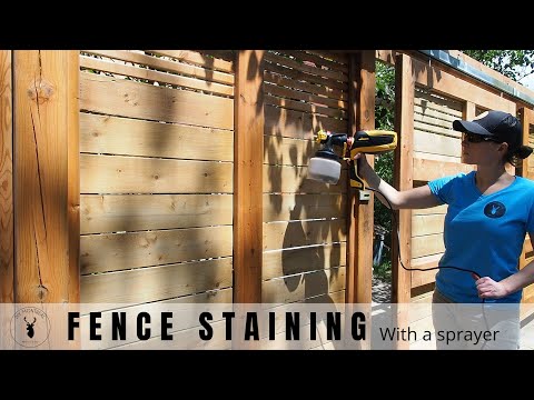 Staining a Fence with a sprayer