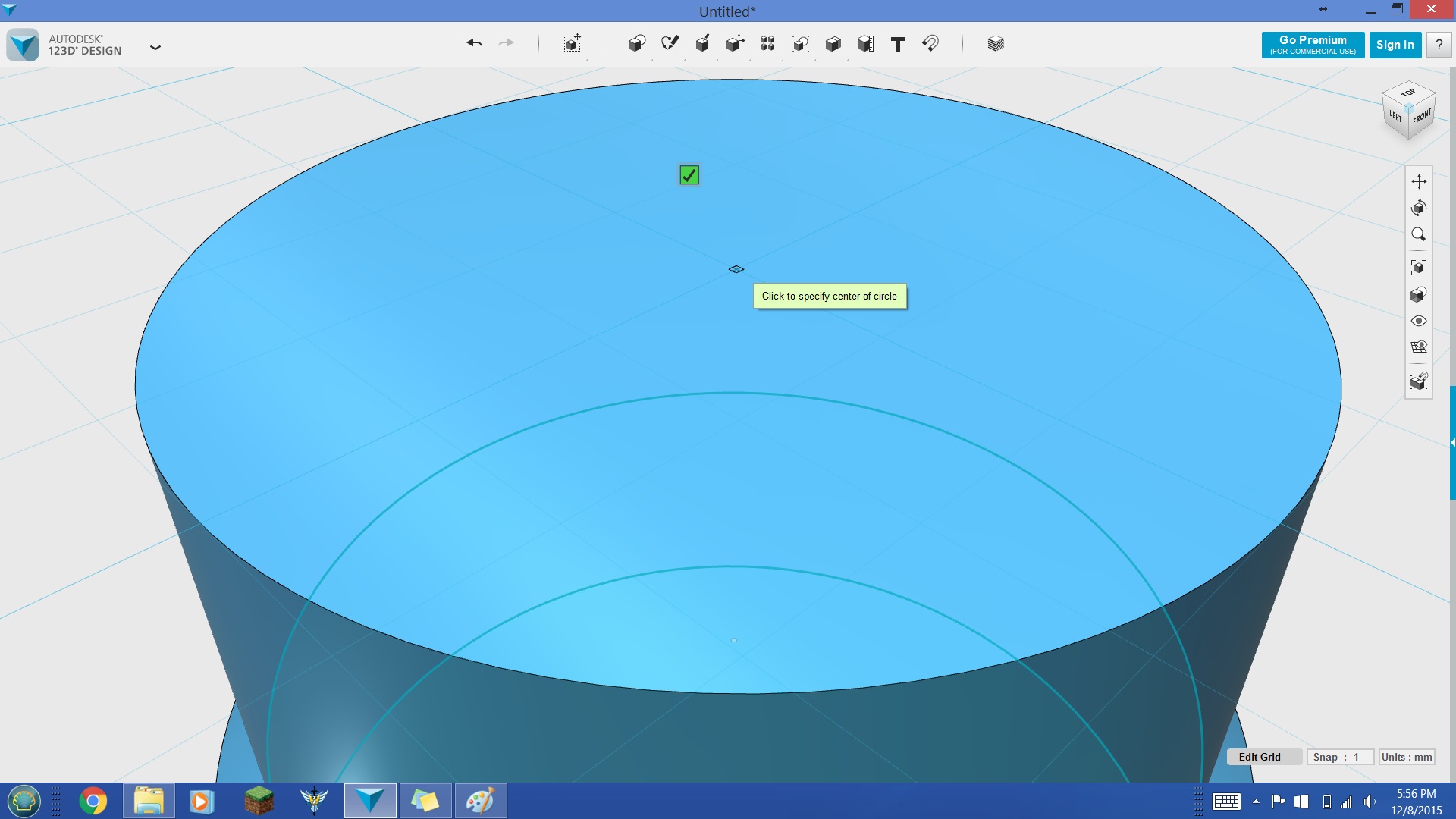 Step 6 - Circle #1 in middle of cylinder.jpg