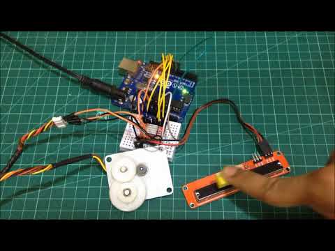 Stepper motor control with potentiometer