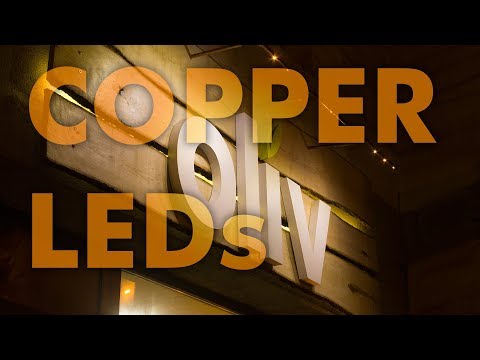 Store Front Lighting using Copper Pipe