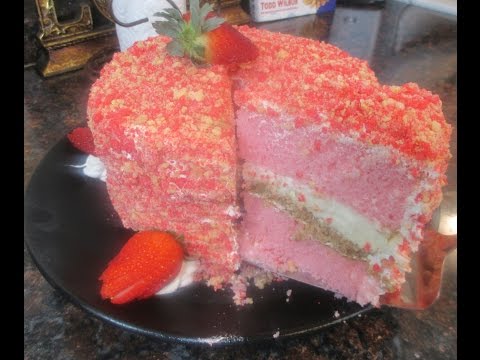 Strawberry Shortcake Cheesecake Cake (Best cake EVER) Pintrest Inspired