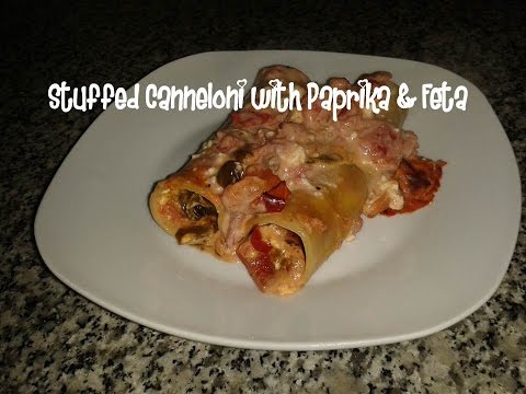 Stuffed canneloni with paprika &amp;amp; feta recipe