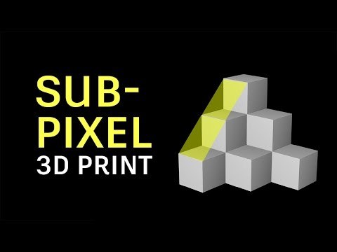 Sub-pixel resolution for DLP 3D printing