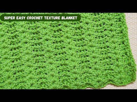 Super Easy Crochet Texture Blanket With Wave Pattern