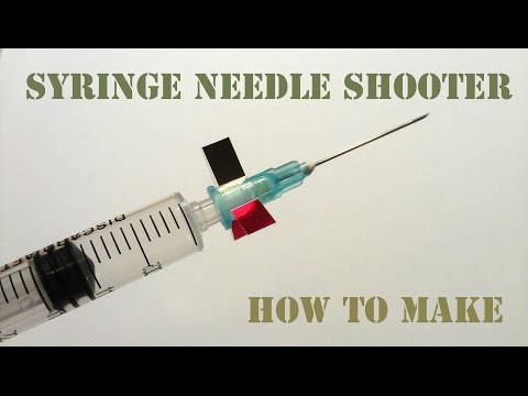 Syringe needle shooter, Syringe darts, Desktop weaponry