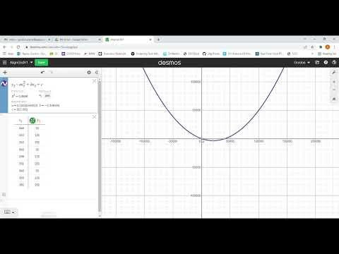 TFT Display Part 2 - Mapping Touch Points to Display Points with Desmos Quadratic Regression