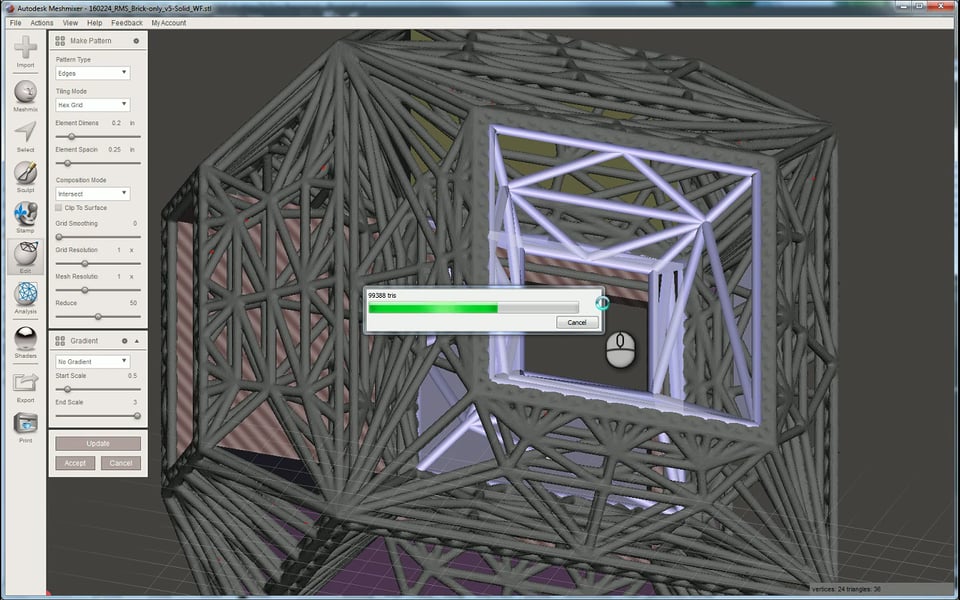 TOOL: AutoDesk MeshMixer - Edge Operation Exploration (for Resilient Modular Systems, PBC)