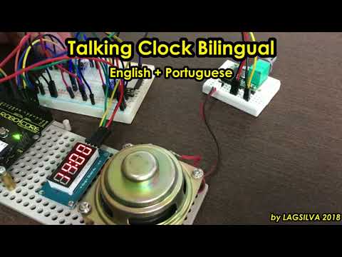 Talking Clock - Version 2 - Bilingual (English + Portuguese)