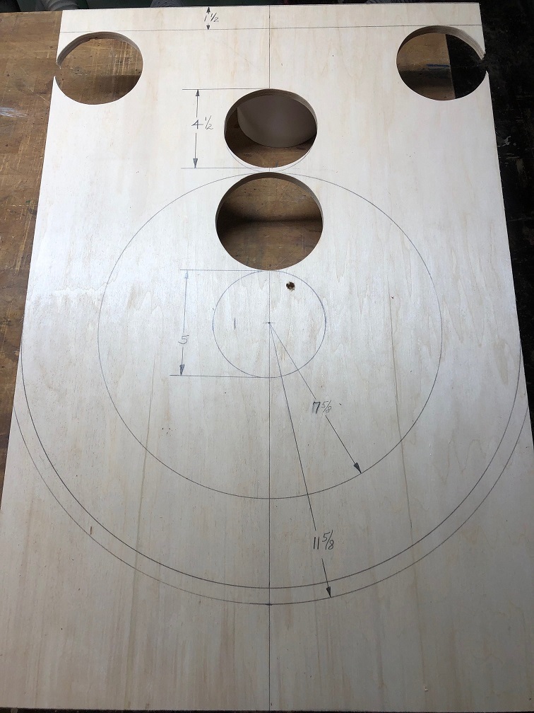 Target board pencil layout on plywood.jpg