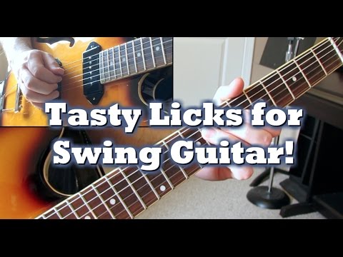 Tasty Licks for Swing Guitar in Bb - lesson by Tom Conlon