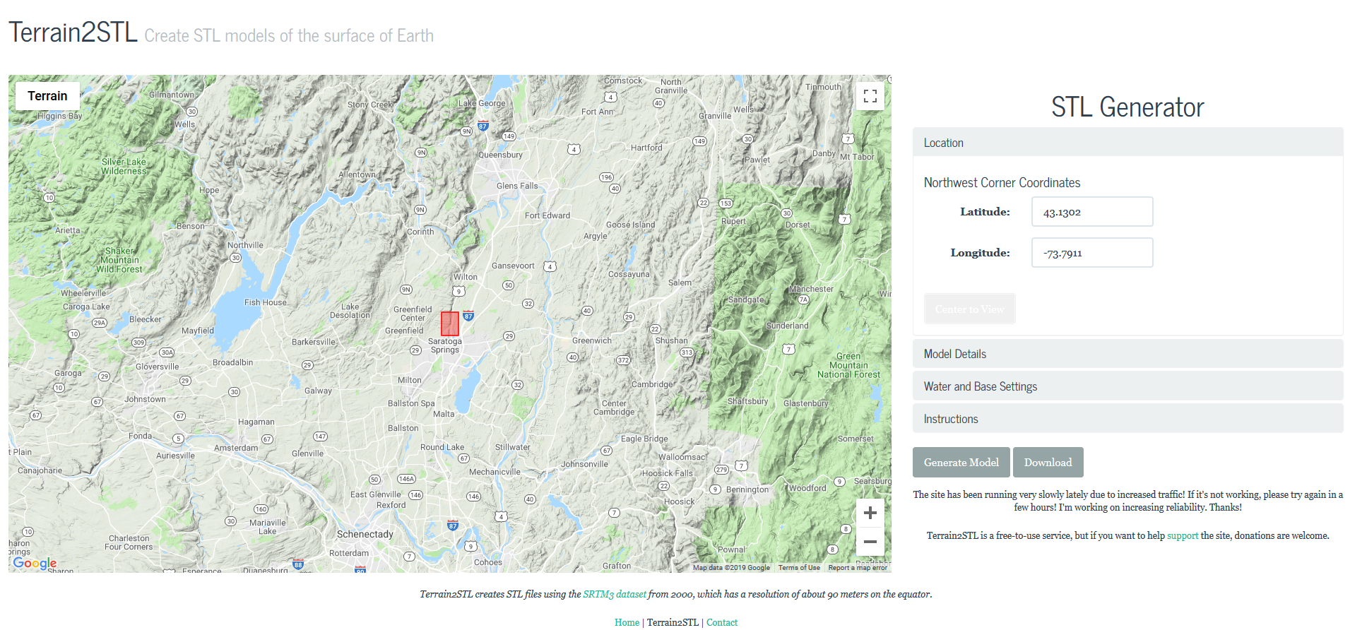 Terrain2STL interface.png