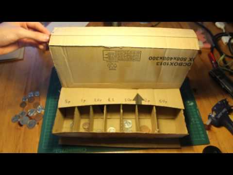 Testing the cardboard coin sorter