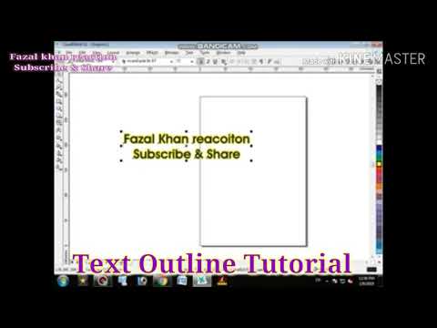 Text Outline - Coral draw - Tutorial in English