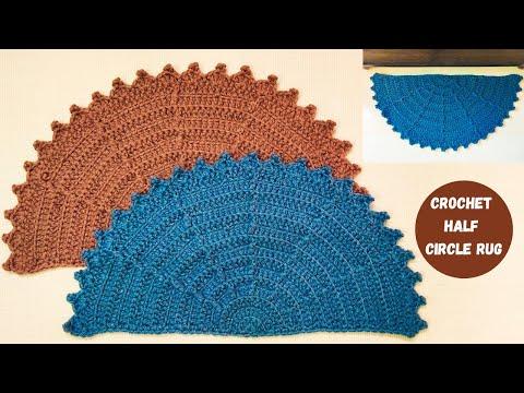 Textured Crochet Half Circle Rug How To Crochet Semi Circle Rug