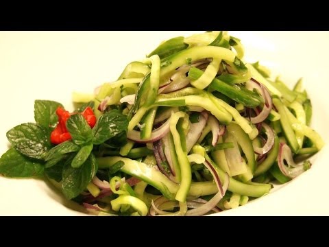 Thai Style Cucumber Salad Recipe - Video Culinary