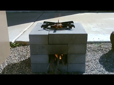 The 16 Brick Rocket Stove - Quick &amp;quot;30 second&amp;quot; Build - Easy DIY - simple Instructions