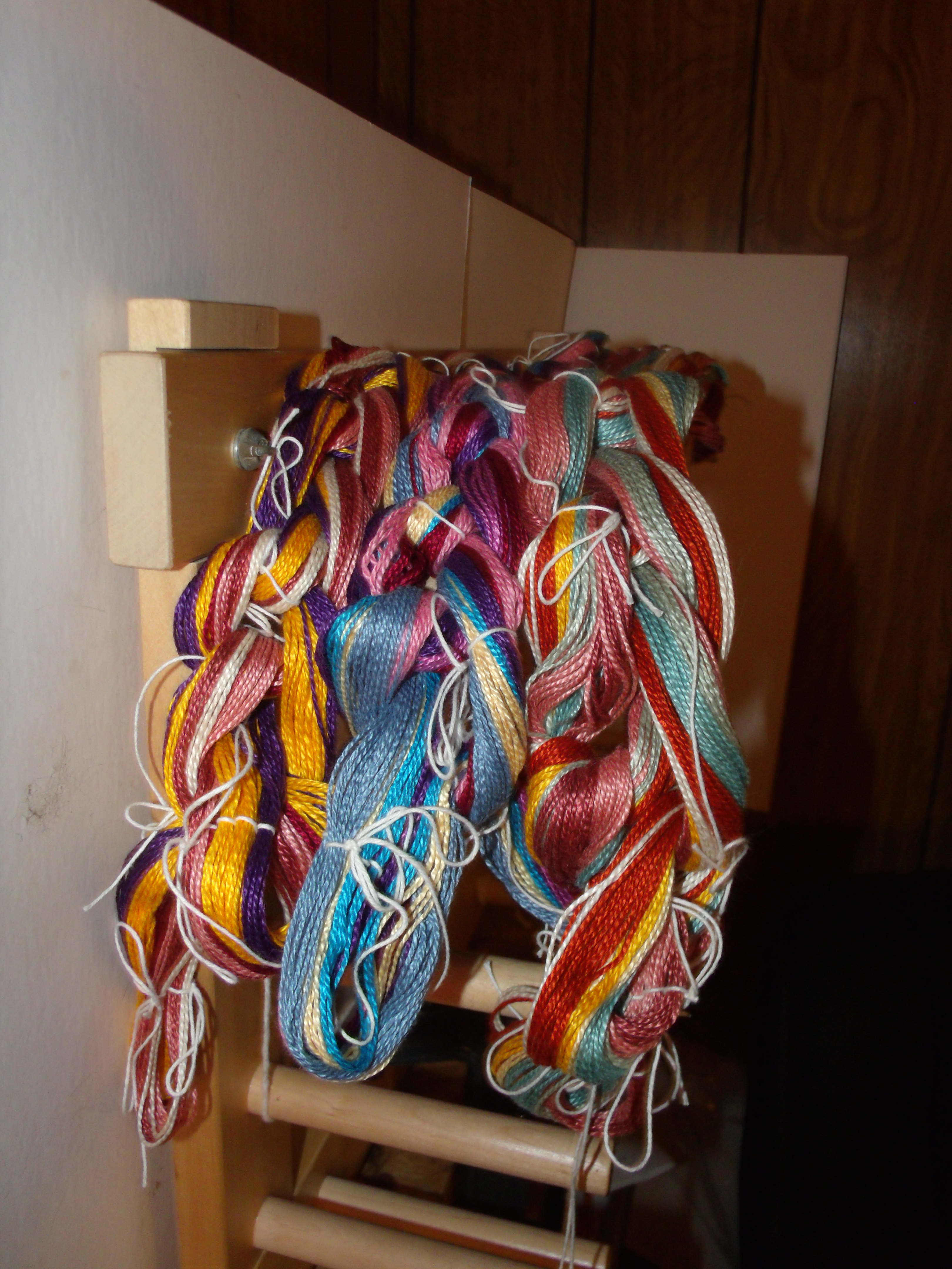 The 3 Warps ready for the Loom.JPG