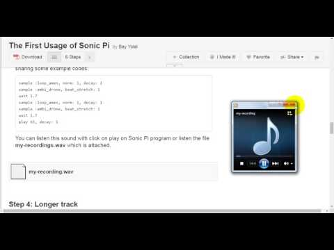 The First Usage of Sonic Pi