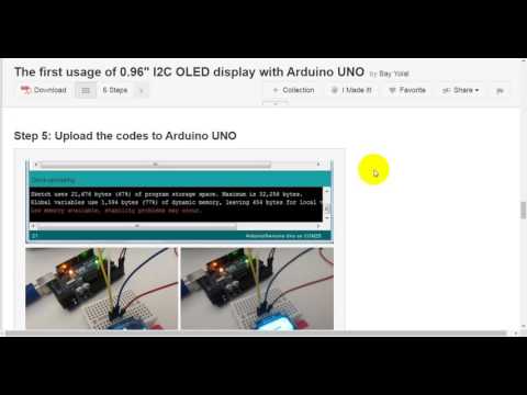 The first usage of 0.96&amp;quot; I2C OLED display with Arduino UNO