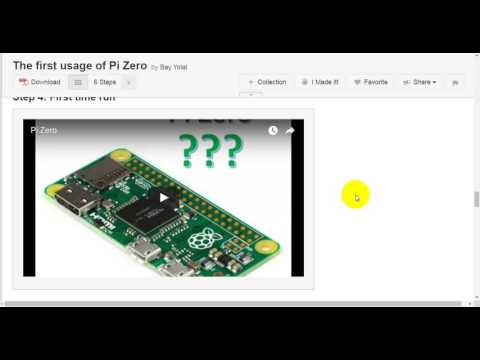 The first usage of Pi Zero