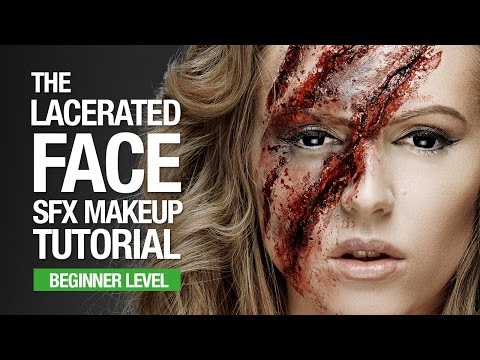 The lacerated face sfx makeup tutorial