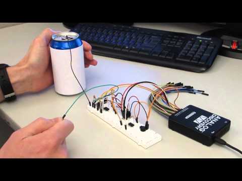 Theremin Using a Soda Can and  Digilent Analog Discovery