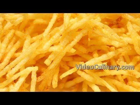 Thin French Fries Recipe - Crispy Straw Potatoes