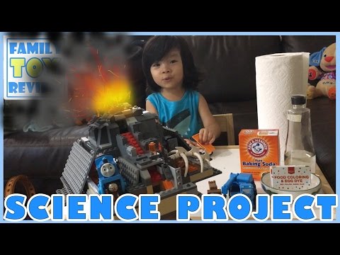 Thomas &amp;amp; Friends Lego VOLCANO SCIENCE Project DIY Volcano ERUPTION for Kids How to Make LAVA Disney