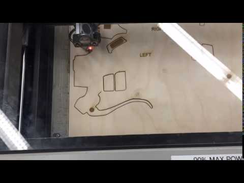 Time Lapse of Laser Cutting the 3DMG sword handle