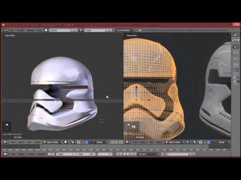 Timelapse First order storm trooper in blender