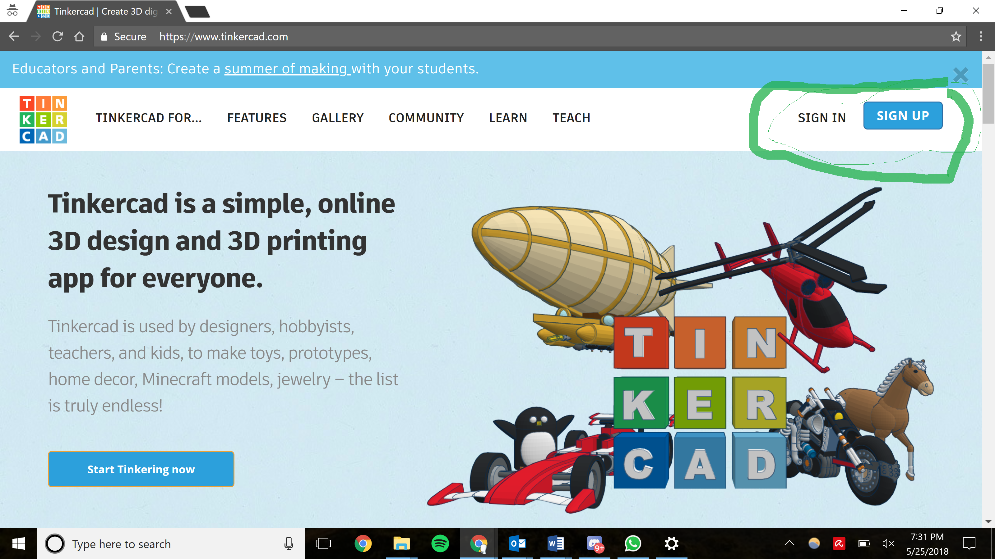 TinkerCad Home Screen.png