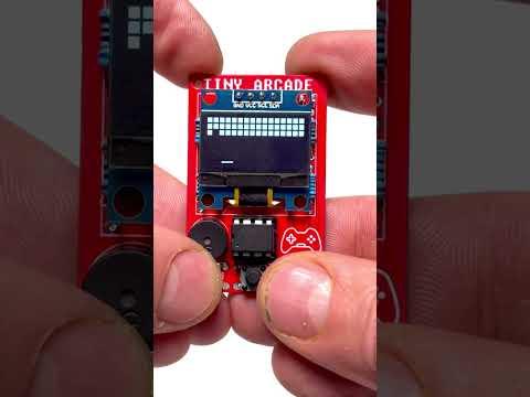 Tiny Arcade Powered by a ATtiny IC. Check &lsquo;lonesoulsurfer&rsquo; on Instructables.com to make your own