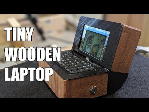 Tiny Wooden Laptop