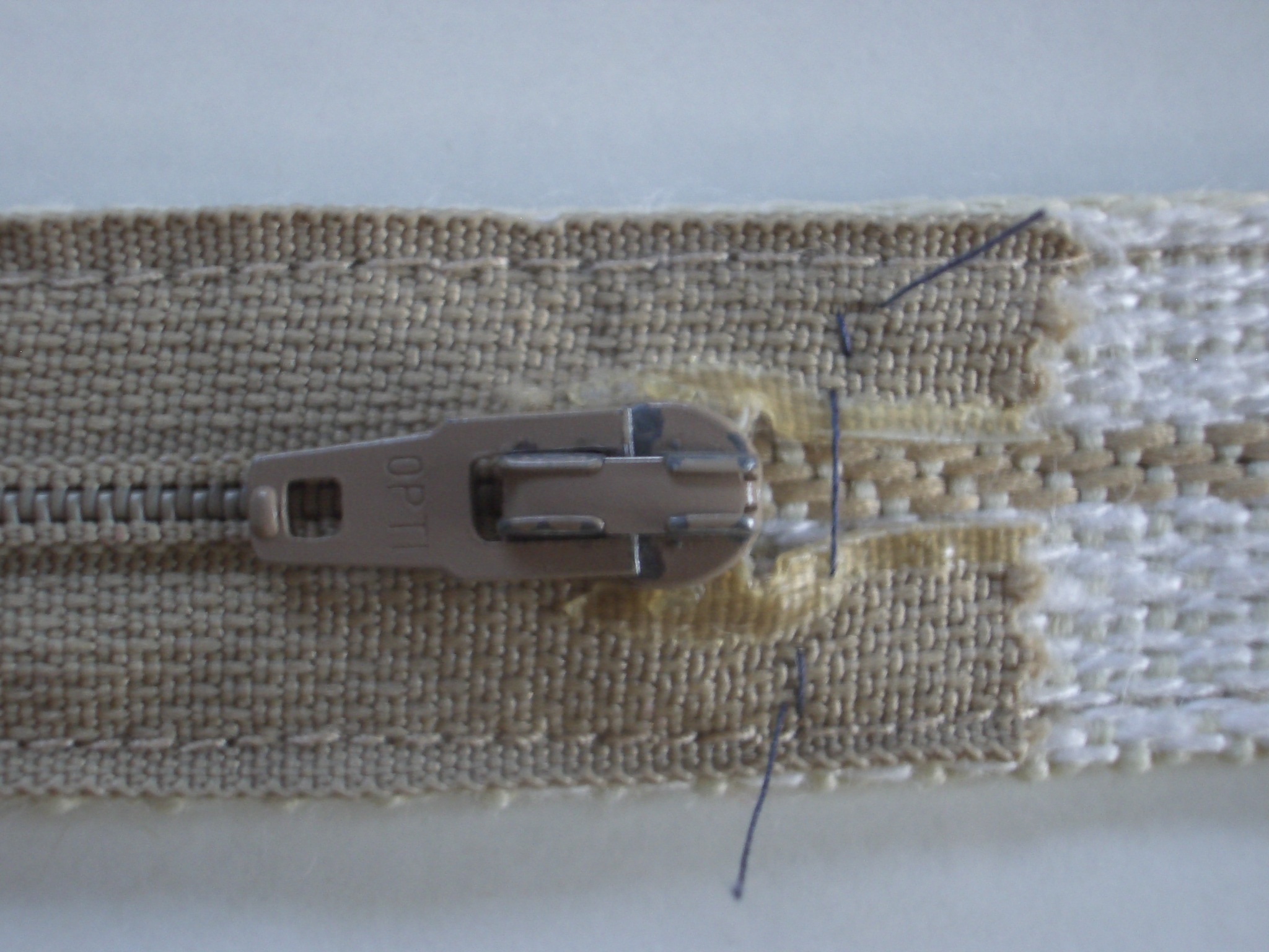 Top of zip tacked on.JPG