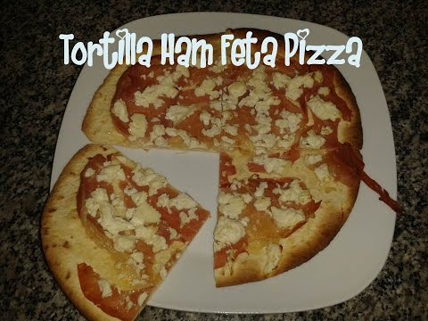 Tortilla Ham Feta Pizza Recipe