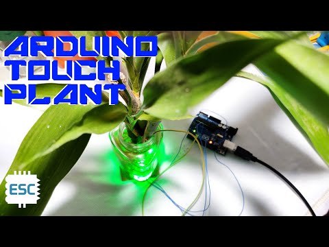 Touch sensitive arduino plant