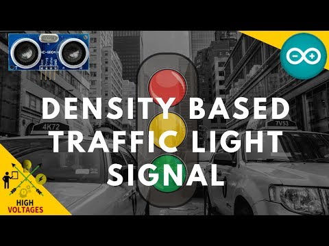 Traffic signal using Arduino and ultrasonic sensor