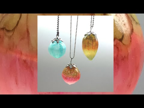 Translucents hollow beads- liquid polymer clay (liquid Fimo) tutorial