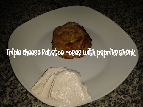 Triple cheese Potatoe roses with paprika shank recipe