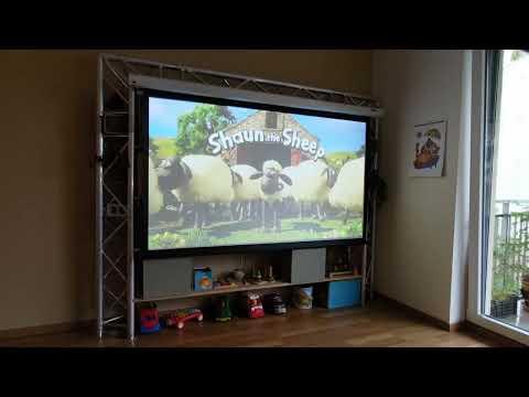 Truss frame Shelving unit with Home theater