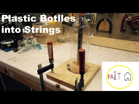 Turn plastic bottles into string (Transformer bouteilles en plastique en corde /fils)