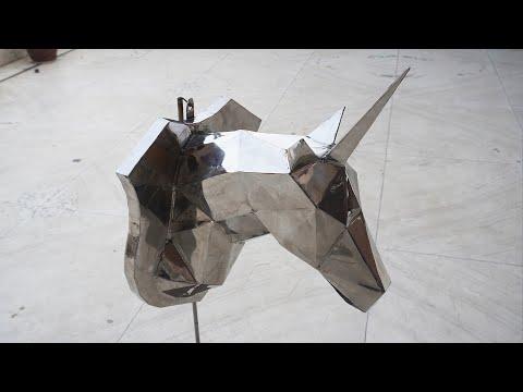 Turning Stainless Steel Sheet into Unicorn Sculpture