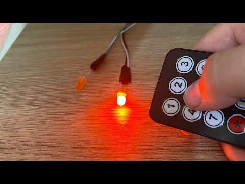 Turning on LEDs via IR remote control (Arduino) cable arrangement