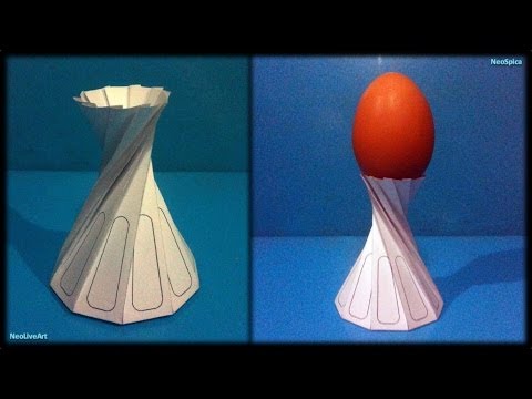 Tutorial 12 Egg Cup Support Paper Folding / Origami