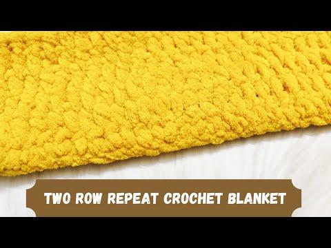 Two Row Repeat Crochet Blanket With Chunky Yarn How To Crochet a Quick and Easy Blanket