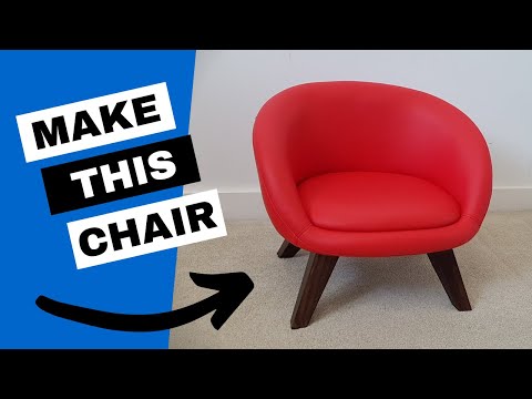 UPCYCLE! Making a children's chair out of a bar stool and fence posts!