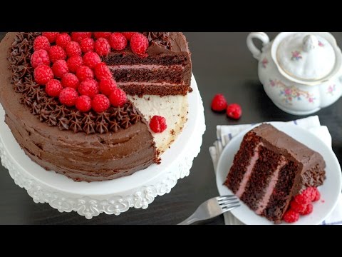 Ultimate Red Wine Chocolate Raspberry Cake Recipe | HappyFoods